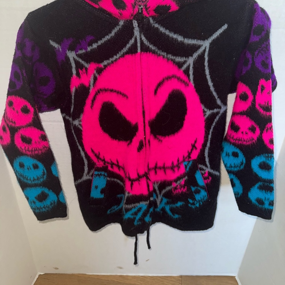 Halloween Colorful Skull Hoodie for Kids. Sz 6